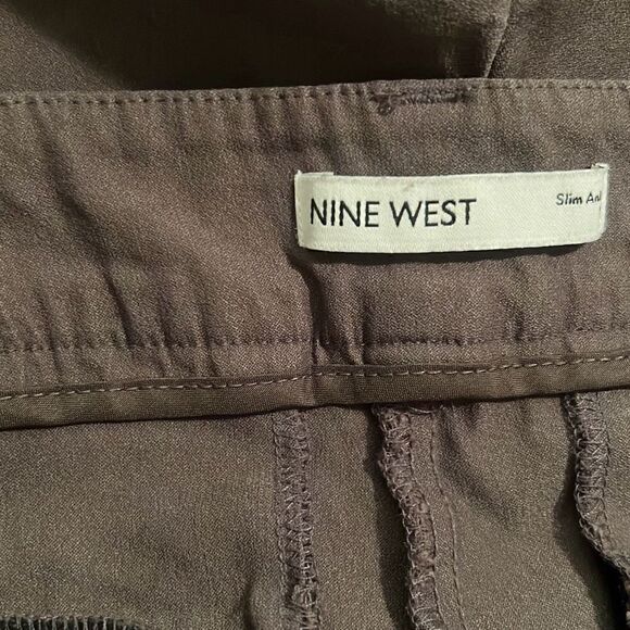 Nine West Women's Gray Classic Stretch Slim Trouser Ankle Pants - Picture 7 of 8